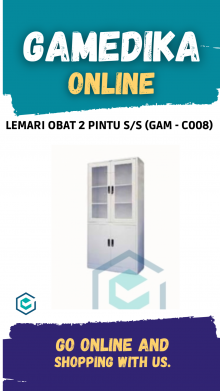 LEMARI OBAT 2 PINTU S/S (GAM - C008)