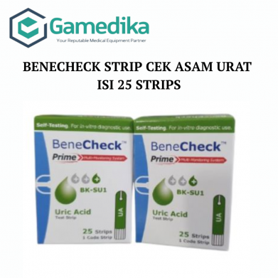 BENECHECK STRIP CEK ASAM URAT - ISI 25 STRIPS