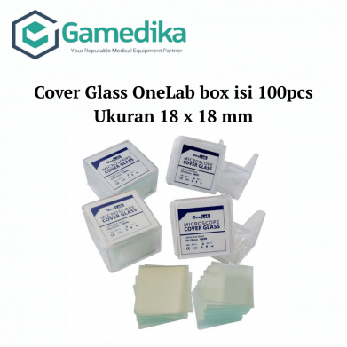 Cover Glass OneLab box isi 100pcs Ukuran 18 x 18 mm