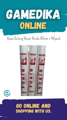 KASA GULUNG BESAR BINDA 80CM X 40YARD (KASA GULUNG HIDROFIL 40/80 - MERAH)