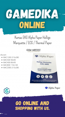 KERTAS EKG ALPHA PAPER HELLIGE MARQUETTE (ECG / THERMAL PAPER - MAC1200 215X280)