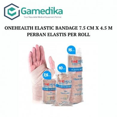 Onehealth Elastic Bandage 7.5 cm X 4.5 m Perban Elastis Per Roll