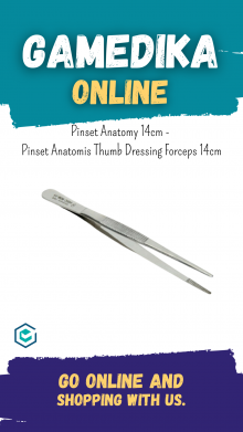 PINSET ANATOMY 14CM (PINSET ANATOMIS THUMB DRESSING FORCEPS 14CM)