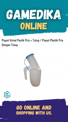 PISPOT URINAL PASTIK PRIA + TUTUP (PISPOT PLASTIK PRIA DENGAN TUTUP)