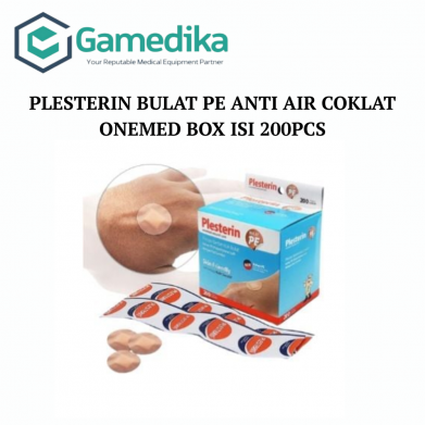 PLESTERIN BULAT PE ANTI AIR COKLAT ONEMED BOX ISI 200PCS