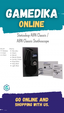 STETOSKOP ABN CLASSIC (ABN CLASSIC STETHOSCOPE - DEWASA, HITAM)