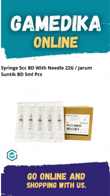 SYRINGE 5CC BD WITH NEEDLE 22G (JARUM SUNTIK BD 5ML PCS)